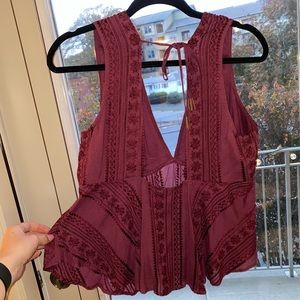 Free People maroon tank